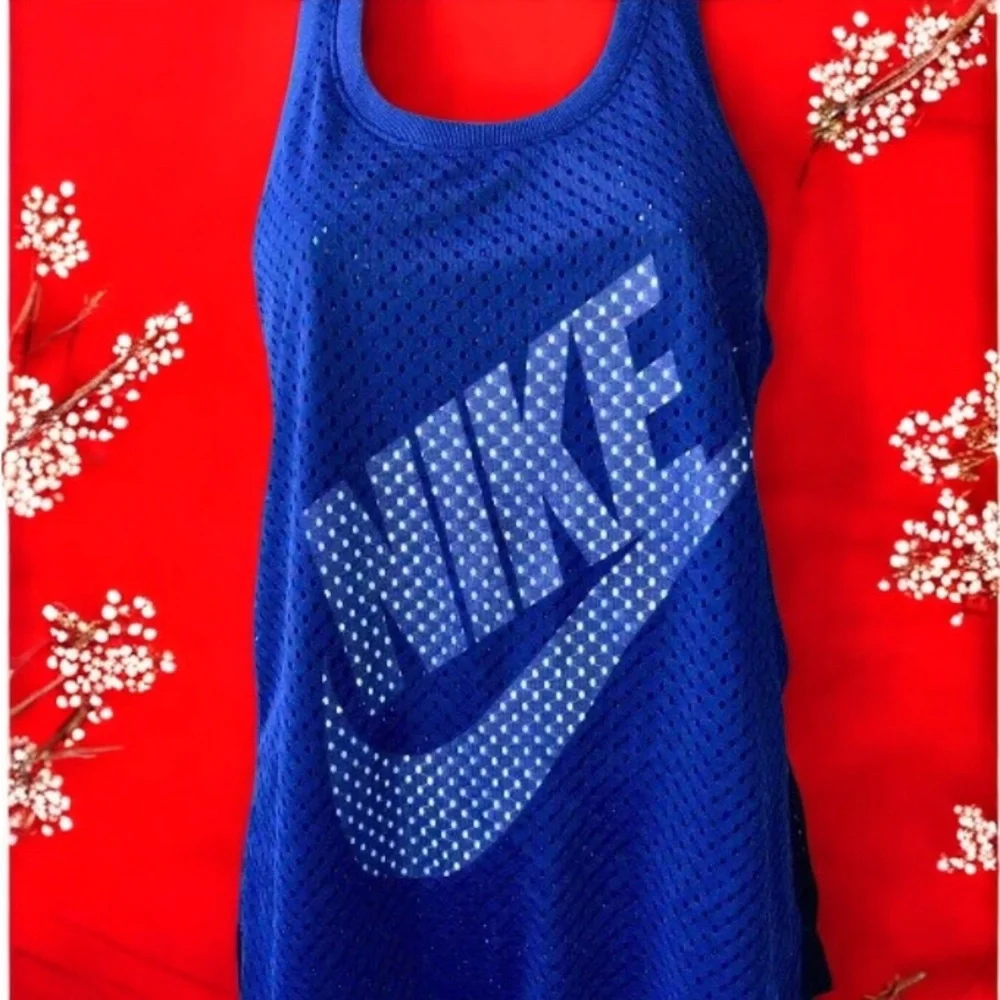 Nike Tank Top Blue JUST DO IT Two sided Graphics